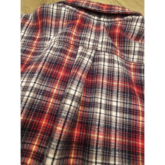 American Apparel Women Shirt M Flannel Plaid Long Sleeve Collar Preppy Outdoor - Picture 9 of 9